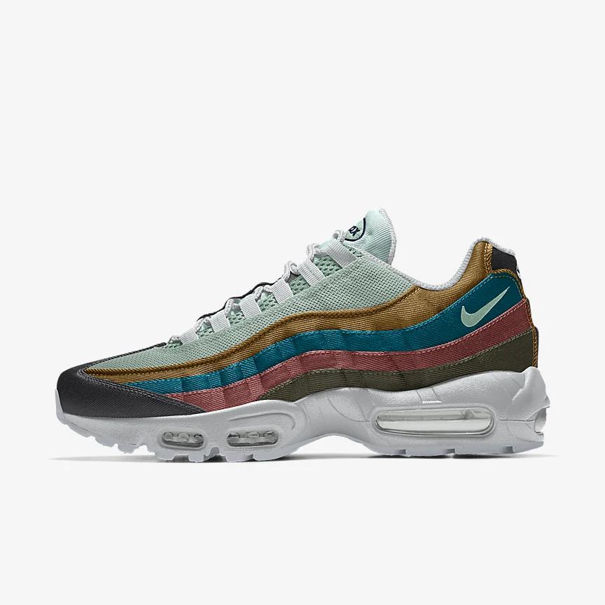 Giày Nike Air Max 95 By You Nữ Xám Nâu